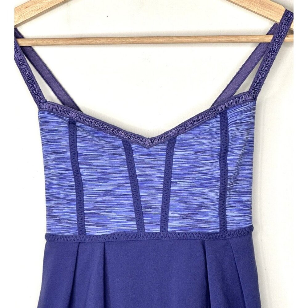 Lululemon Womens Tank Top Dance Strap Criss Cross Yoga Gym Workout Purple Size 6 - Picture 3 of 7